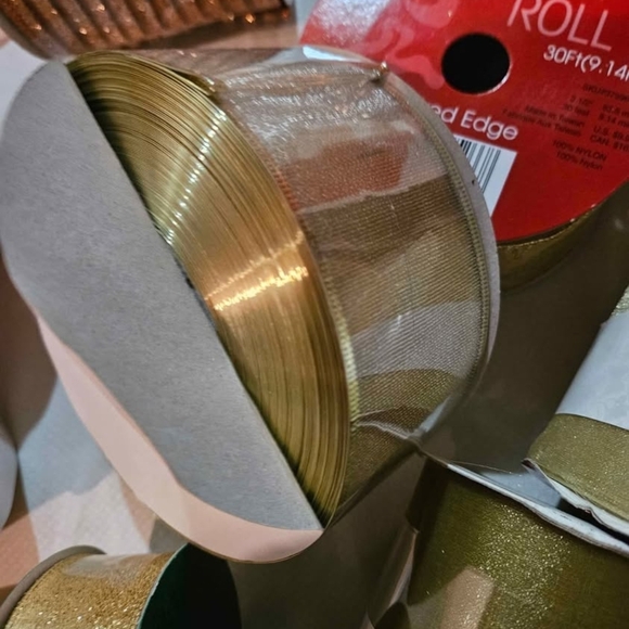 Assorted Gold, Bronze and Red Ribbon Collection - Picture 6 of 9